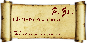 Pálffy Zsuzsanna névjegykártya